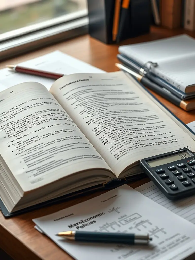 A close-up shot of textbooks and a calculator, symbolizing accounting and finance courses offered by Infiniversia.